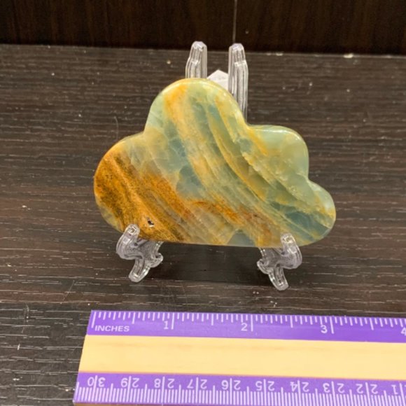 Argentinian Blue Calcite Cloud with Easel Stand, Boho Decor, Kids Bedroom Decor - Picture 7 of 9